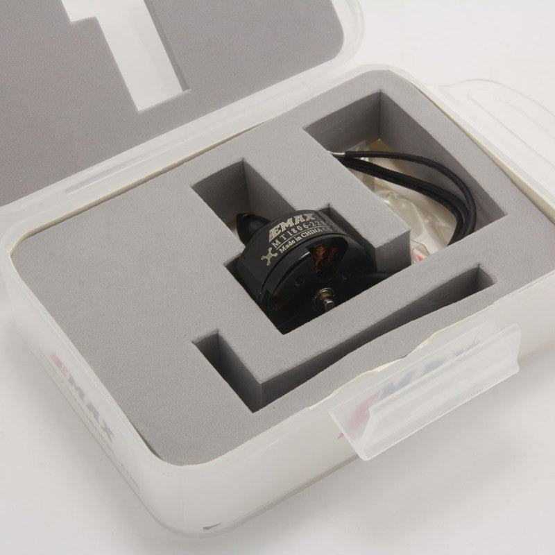 EMAX MT1806 Brushless DC Motor KV2280 (Original) – Black Cap (CW)