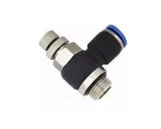 PU CONNECTOR NSE 12-02 (12mm OD X 1/4″ BSPT Flow Control Valve)