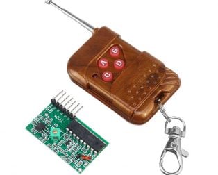 4 Channel Wireless Four Button RF Remote Control Transceiver Module (Mode: Non Locking)
