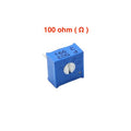 100 ohm ( ? ) single turn trimpot variable resistors 3386P-1-101LF