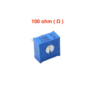 100 ohm ( ? ) single turn trimpot variable resistors 3386P-1-101LF