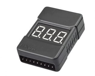 BX100 1-8S Lipo Battery Voltage Tester / Low Voltage Buzzer Alarm / Battery Voltage Checker with Dual Speakers