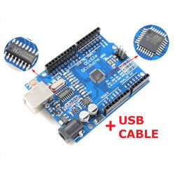ARDUINO UNO R3 COMPATIBLE BOARD ATMEGA328P | CH340G | USB CABLE - The Tech Depot