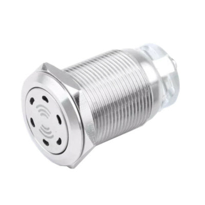 16mm ProMax Panel Mount continuous Buzzer Warning Light Red