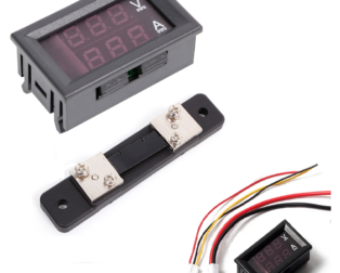 0.28 inch Digital Voltmeter Ammeter DC 100V 50A LED Amp Volt Meter With Shunt
