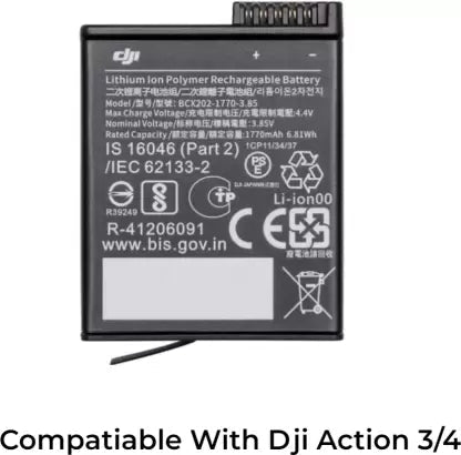 dji Osmo Action 3/4 Camera Battery Battery Grip