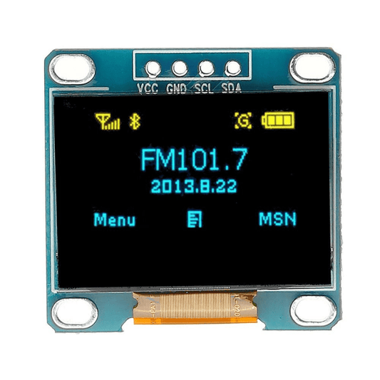 0.96 Inch Yellow-Blue OLED Display Module (4-Pin)