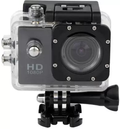 Garundropsy action camera Ultra HD 1080P Rechargeable Batteries Sports and Action Camera  (Black, 12 MP)