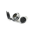 7 Pin GX25 Male Female  Panel Mount Aviation Connector with 3 Hole Circular Flange