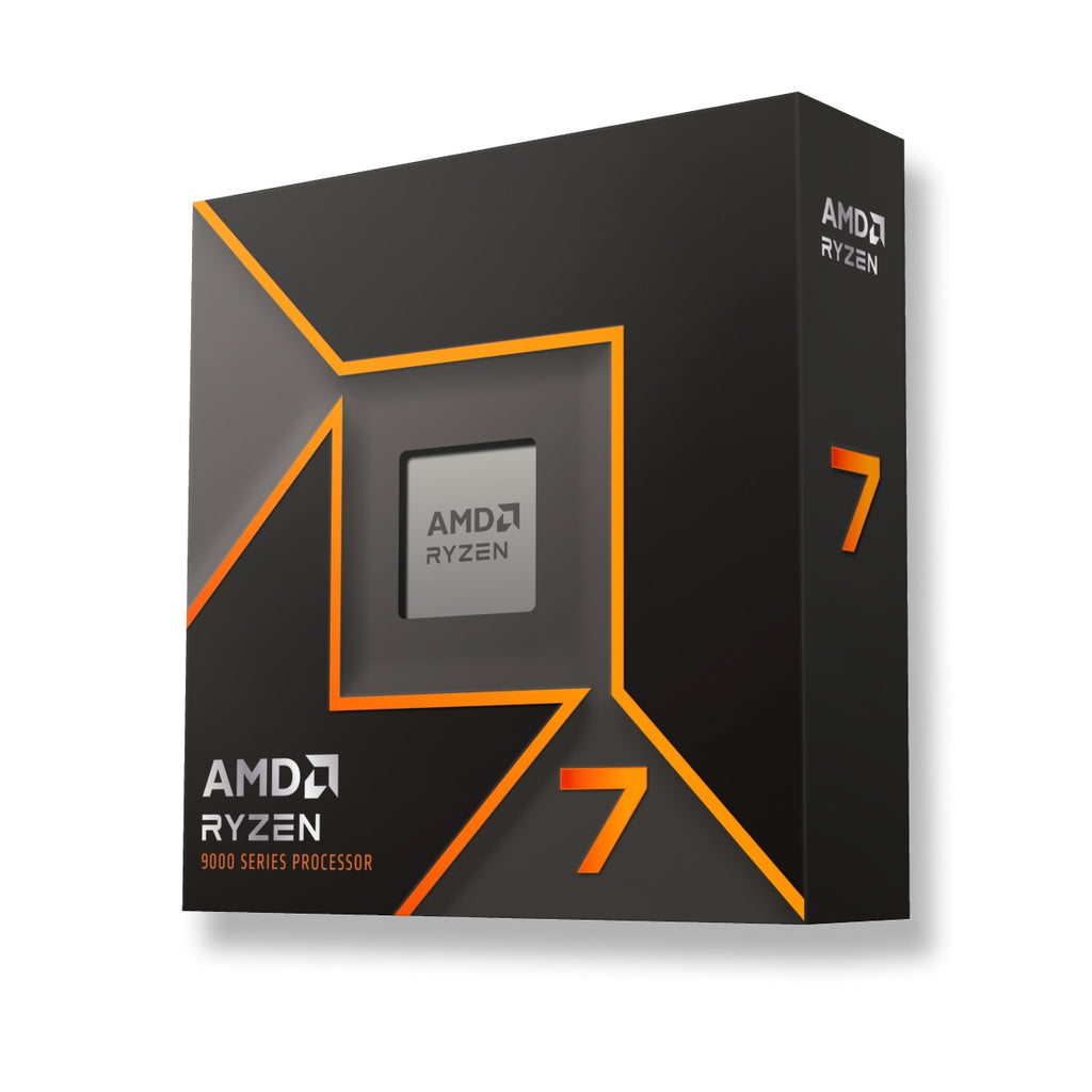 AMD Ryzen 7 9700X Desktop Processor - retail box front angle