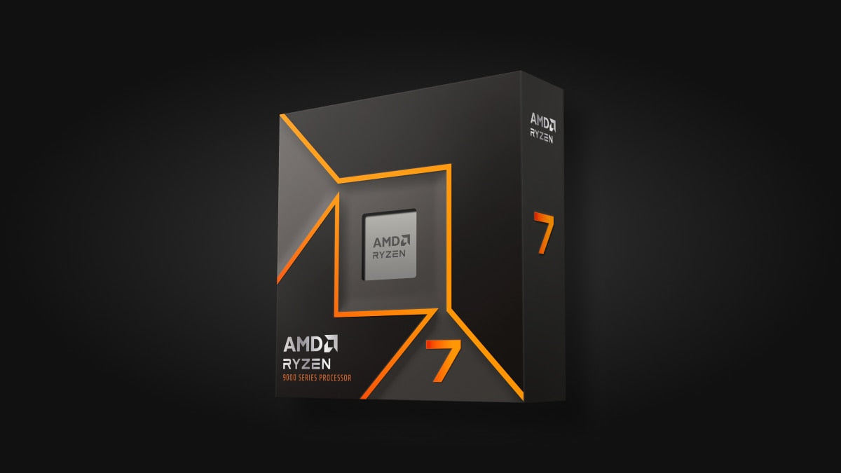 AMD Ryzen 7 9700X Desktop Processor - retail box wide view