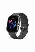 AMAZFIT Unisex 42 mm GTS 3 Black Dial Silicone Amoled Smart Watch - A2035