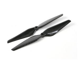 Orange HD Propellers 9443(9.4X4.3) DJI Carbon Fiber Black 1CW+1CCW-1pair - The Tech Depot