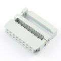 Flat Ribbon Cable Connector - Press Mount - 16 Pin Female - 2.54mm - FRC/ IDC connector - Grey