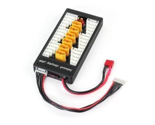 Parallel charging Board for 6 packs 2~6S (XT60-Male) with T female connector - The Tech Depot