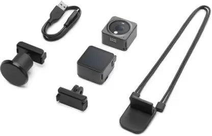 dji Action 2 Dual Screen Combo Dual Screen Combo with Front Touchscreen, Magnetic Versatility, 4K Recording Upto 120 fps and 155 Degree FOV, Portable and Wearable, Horizon Steady, AI Editor, 10 m Waterproof Sports and Action Camera  (Black, 12 MP)
