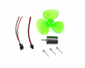 100 mm Big Four-Leaf Micro Wind Generator DC Motor with Propeller and LED