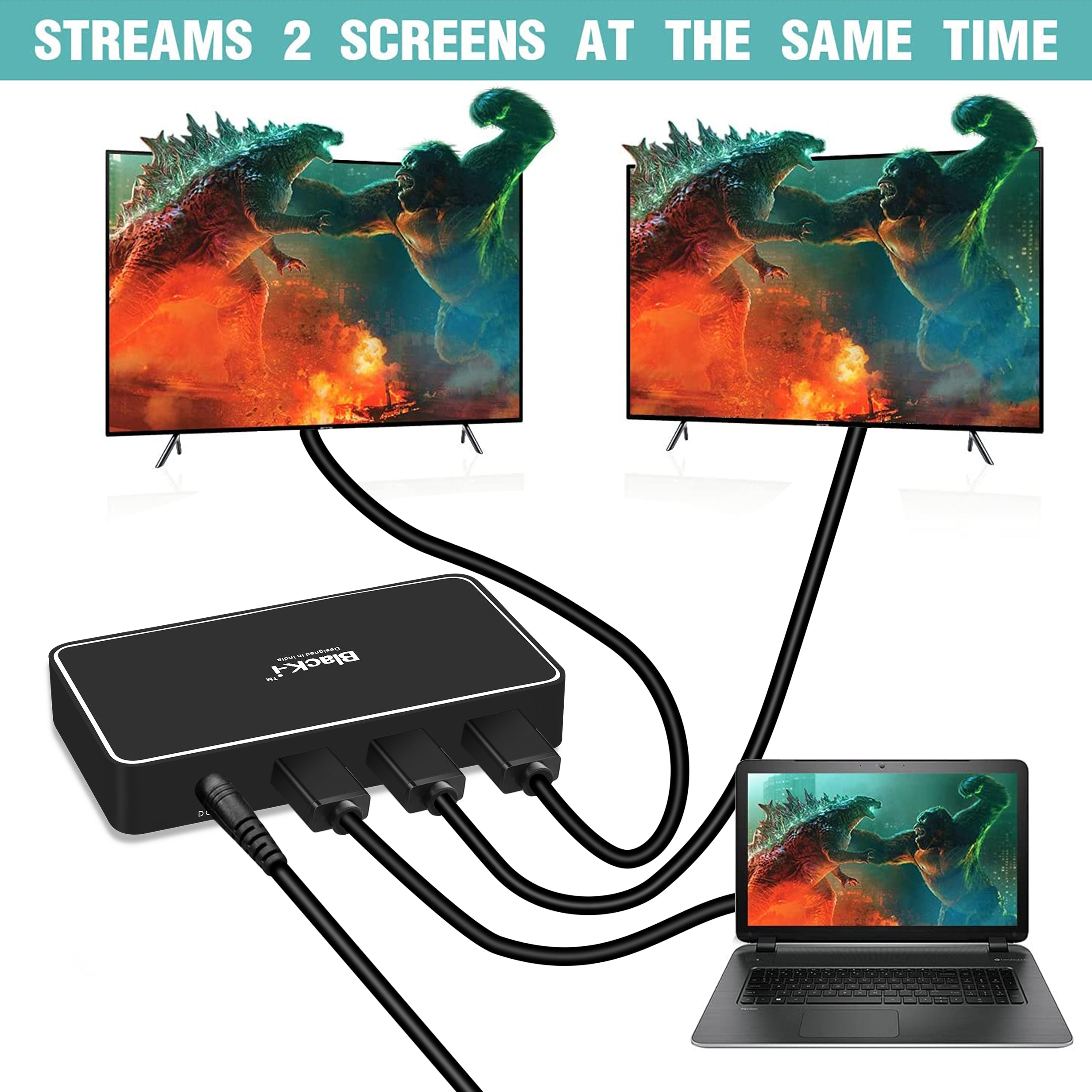 Black-i HDMI Splitter 1 input 2output