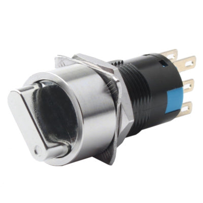 ProMax 16mm Rotary Switch 2 position with off Green Illumination  Metal Waterproof - The Tech Depot