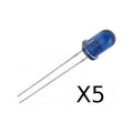 5mm DIP Blue LED (Pack of 5)