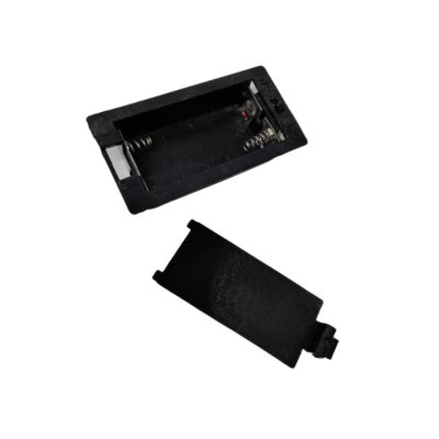 2 x AA Plastic Case Battery Holder with On/Off Switch Black