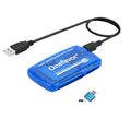 Onefavor SmartMedia Cards Reader Writer, All-in-1 USB Universal Multi Card Adapter Slim Hub Read Smart Media SD, XD, CF, MMC, MS Pro Duo, Camera Flash Memory Cards Reader for Windows, Mac, Linux