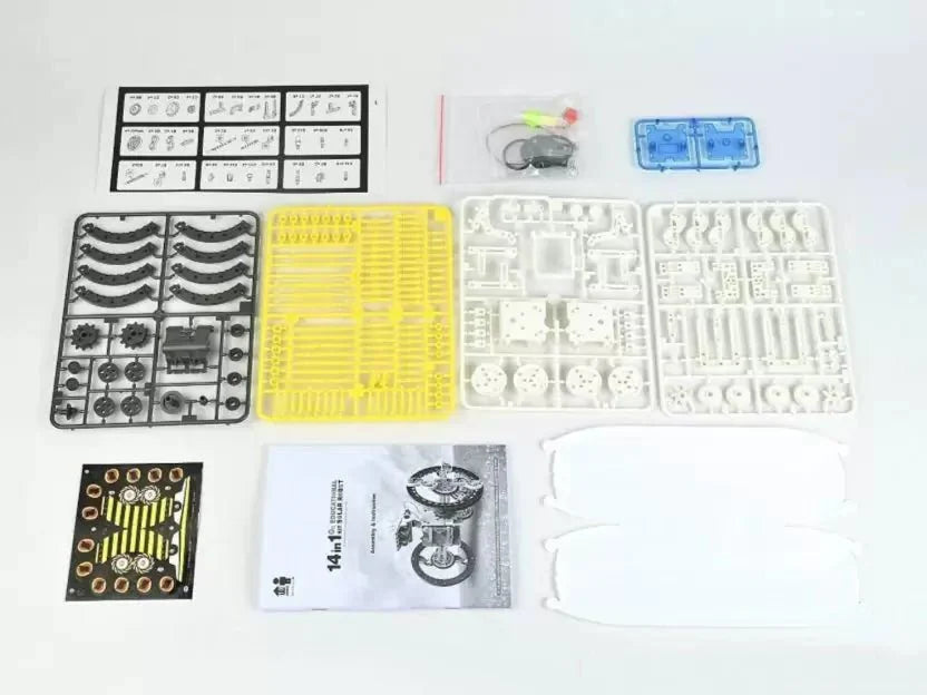 14 in 1 eduactional solar transformer robot toy