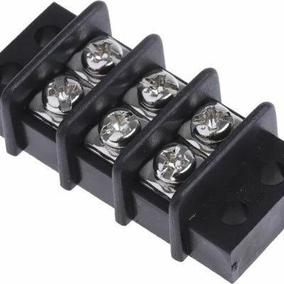 Terminal Blocks, 3 Positions 500V 15A Dual Row Wire Screw Terminal Strip Block