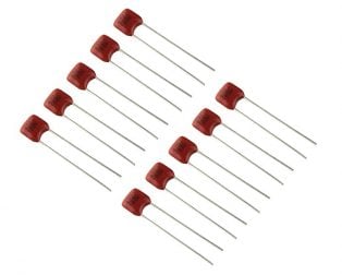 4.7nF 100V DIP Polyester Film Capacitor (Pack of 10)
