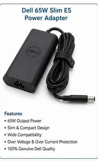 Dell 65W Slim E5 Power Adapter — Tech Depot India