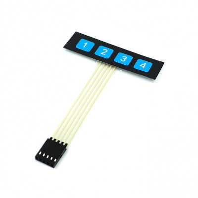 1×4 Key Matrix Membrane Switch Keypad