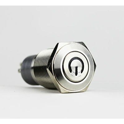 16mm ProMax PPS16024WPM Metal Push Button Switch Waterproof Momentary White 12-24V