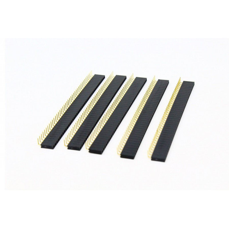 1x40 2.54mm Pitch Female Berg Strip Header (Right Angle)