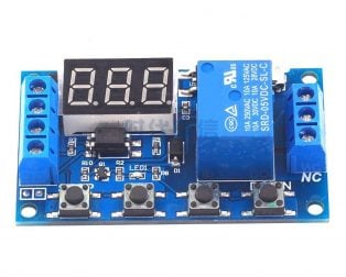 6-30V 1-Channel Power Relay Module with Adjustable Timing Cycle