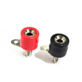4mm Banana Connector Socket - Pair of 2 (Red + Black)