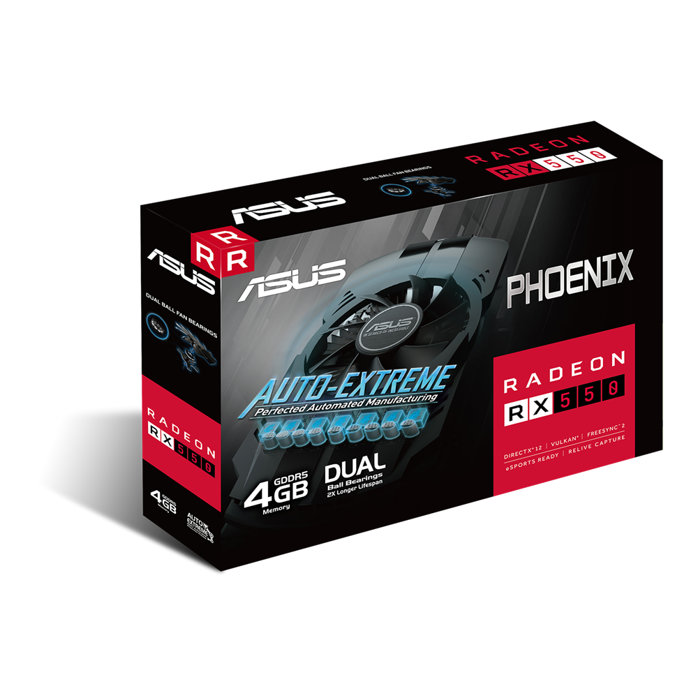 ASUS Radeon RX 550 Phoenix EVO 4GB GDDR5 Graphics Card