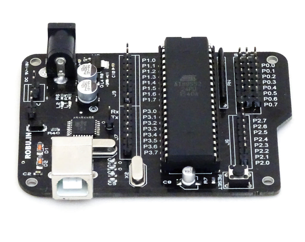SmartElex Aryabhatta 8051  Microcontroller Development  Board AT89S52 with Onboard  USB Programmer