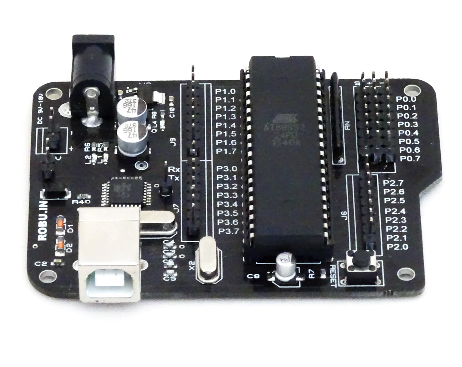 SmartElex Aryabhatta 8051  Microcontroller Development  Board AT89S52 with Onboard  USB Programmer
