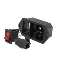 AC Power Inlet Socket with Indicator Switch/Fuse Holder - Screw Mount  250Vx10A