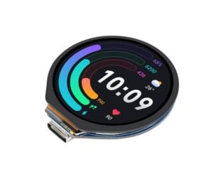 Waveshare RP2040 Microcontroller Development Board, with 1.28inch Round Touch LCD, Compact size, Accelerometer And Gyroscope Sensor