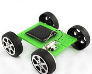 Orange -Solar Toys For Kids 1 Set Mini Powered Toy DIY Solar Powered Toy DIY Car Kit Children Educational Gadget Hobby Funny