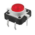 Tactile Push Button Switch Momentary with Red LED