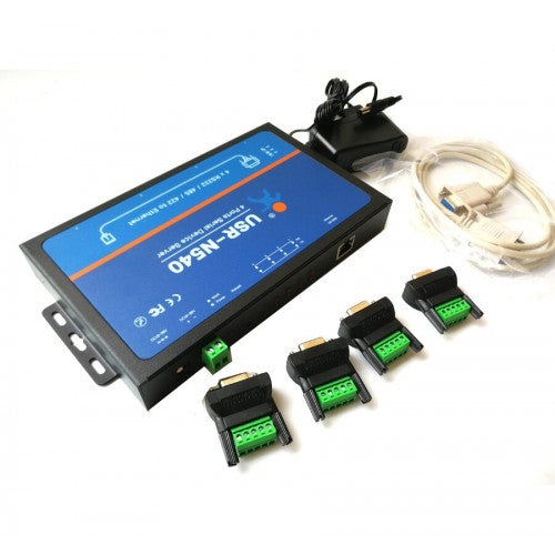 USR-N540 Industrial 4-port RS-232/422/485 Serial to IP Converter