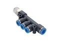 PU CONNECTOR PKD 08 – 06 – 02 (8mm OD X 6mm OD X 1/4″ BSPT Male Reducing Triple Branch)