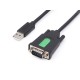 Industrial USB To RS232 Serial Adapter Cable, USB Type A To DB9 Male Port, Original FT232RL Chip, Cable Length 1.5m