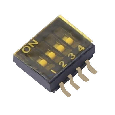 SMXMS-04K-TP Black 3000 4 Pin DIP SMD Selector Switches