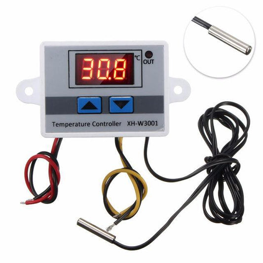 XH-W3001 220V 10A Digital Display LED Temperature Controller With Thermostat Control Switch Probe - The Tech Depot