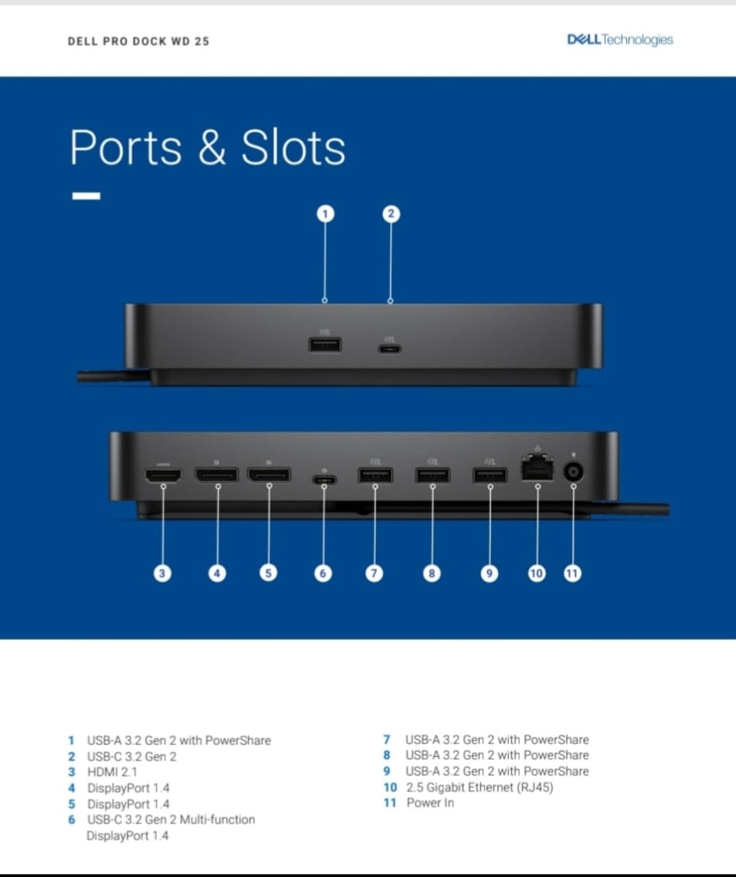 Dell Pro Dock WD25 USB-C Docking Station — Tech Depot India