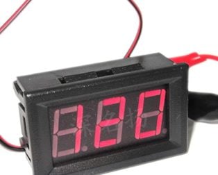 Red Two-Wire 0.56 Inch DC5V-120V DC Digital Display Voltmeter For Car Bicycle Motorcycle - The Tech Depot