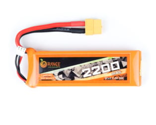 Orange 7.4V 2200mAh 30C 2S Lithium Polymer Battery Pack